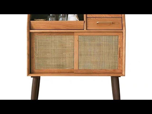 A233日式簡約藤織面餐邊櫃 (rattan dining sideboard)