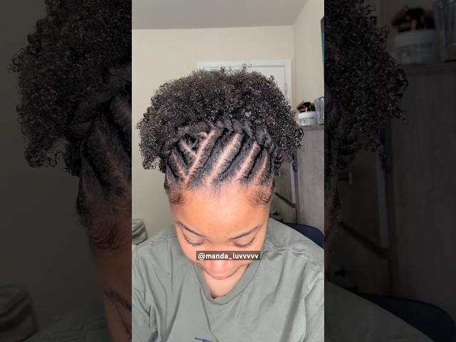 Easy flat twist style for short 4C hair