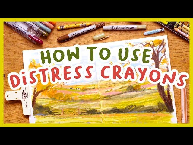 Drawing with Distress Crayons! How to use them for art + tips & tricks ️