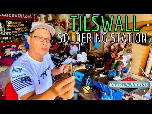 Tilswall Soldering Station 65W Welding Iron Kit w/Adjustable Temperature 5 Tips Built-in Transformer