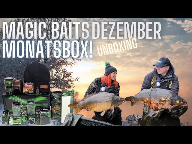 Die Magic Baits Karpfen-Monatsbox Dezember im Unboxing! Angel Berger Monatsbox