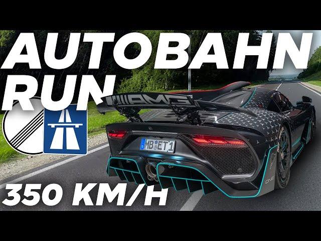 350KM/H Autobahn run in my Mercedes-AMG ONE | NO SPEED LIMIT