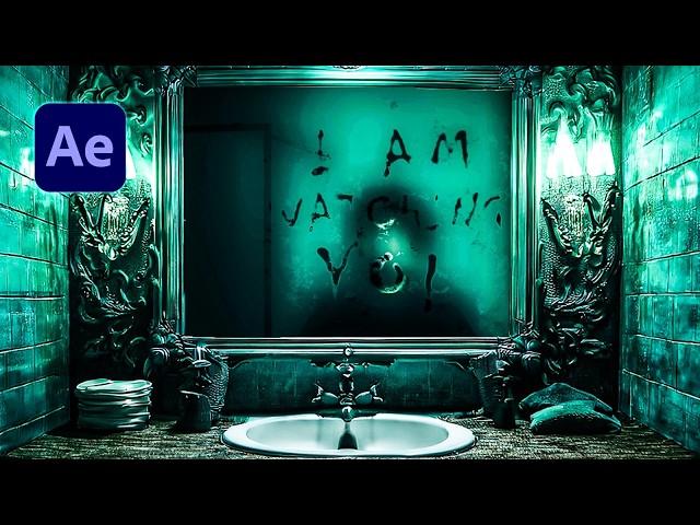 'SCARY' Write Text on Mirror Effect - After Effects Tutorial