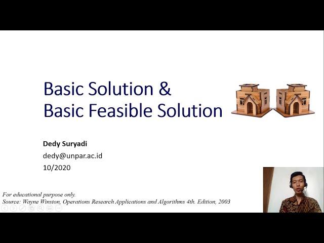 Week4.2 Basic Solution & Basic Feasible Solution (bfs)