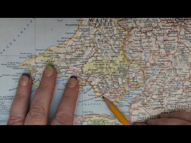 ASMR ~ Bridgend, Wales, UK History & Geography ~ Soft Spoken Map Tracing Google Earth