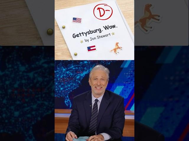 “Gettysburg. Wow.” -Donald Trump and also Jon Stewart’s 7th grade book report #thedailyshow #shorts