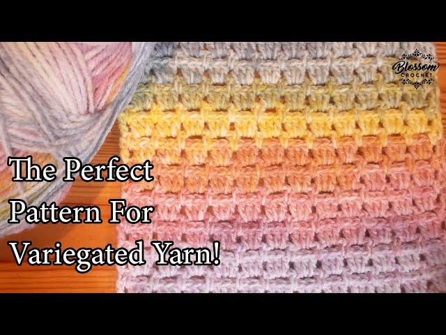 Crochet A Continuous Block Stitch Blanket - Perfect for Variegated Yarn Cakes!