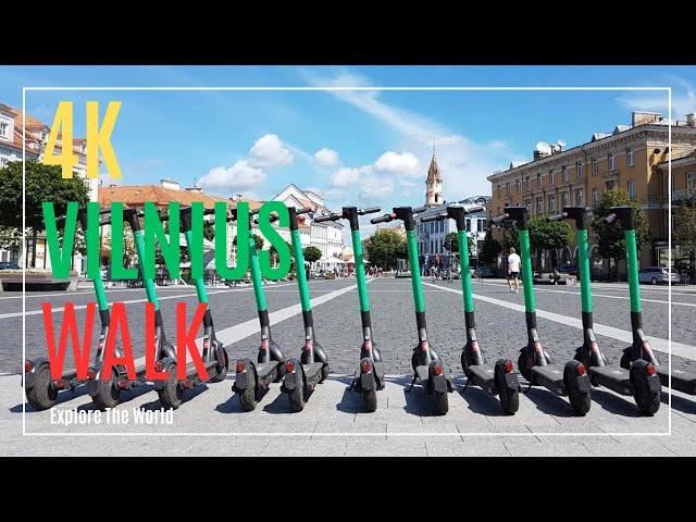 【4K】 Lithuania Vilnius Walk - UNESCO Old Town Main Streets with City Sounds and  Captions