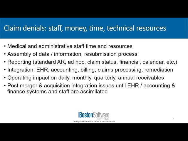 Overcome Hospital Claim Denial Issues With RPA - Boston Software Systems - Healthcare RPA