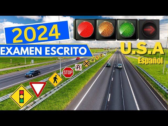 2024 NUEVO EXAMEN TEORICO DE MANEJO EN ESPAÑOL.LICENCIA DE CONDUCIR EN USA.