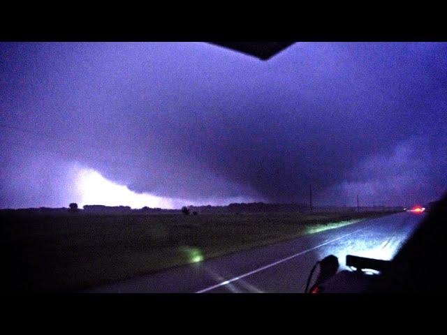 Close To A MONSTER Tornado at Night