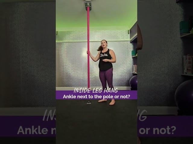 Inside Leg Hang Positioning #intermediatepole #polefitness #poletrick ##pdinsideleghang #polelessons