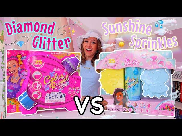 UNBOXING *DIAMOND GLITTER* BARBIE VS *SUNSHINE SPRINKLES* BARBIE!!️(50+ MYSTERY SURPRISES!!🫢)