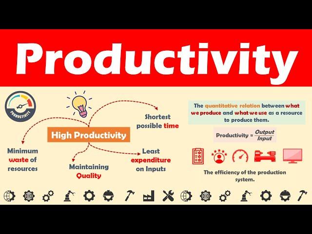 Productivity - Introduction, Concept and Definitions.