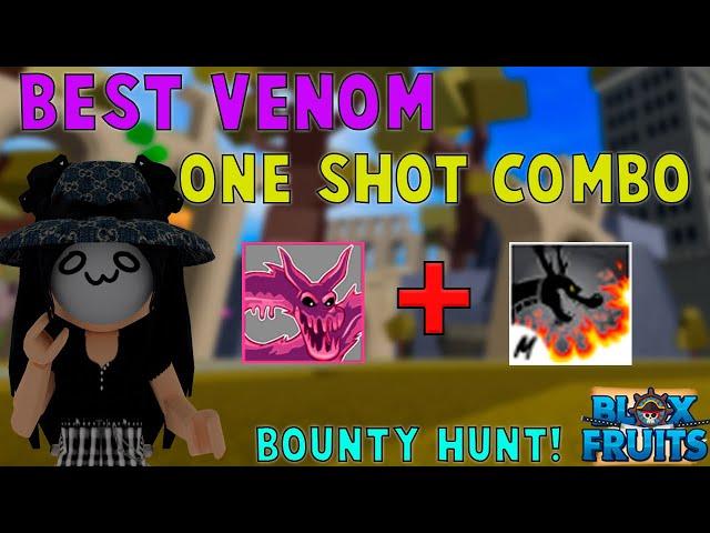 『Best Venom + Dragon Talon One Shot Combo』Bounty Hunt l Roblox | Blox fruits update 16 | 25M