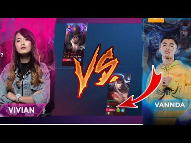 ការប្រគួតមិត្តភាពរវាង VANNDA Vs VIVIAN  | Mobile Legend Khmer | VannDa |