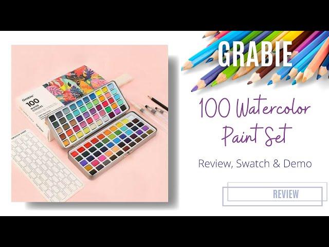 First Impressions | Grabie 100 Watercolor Paints | Swatching and Demo