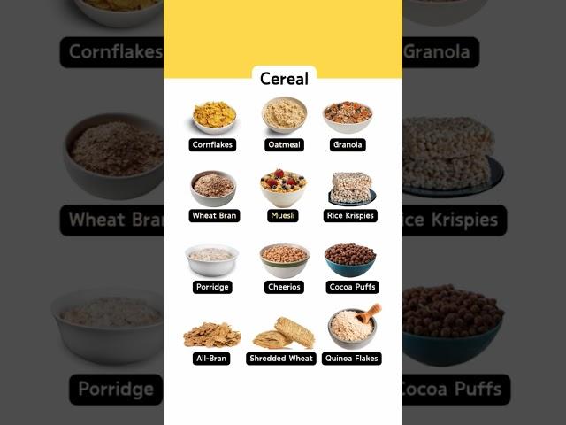 Cereal #vocablury #english #englishvocabulary #vocabulary