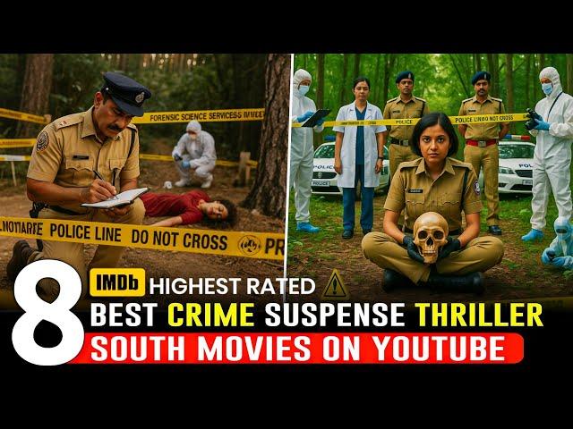 Top 8 South Crime Suspense Thriller Movies in Hindi on YouTube | 2025 Best South Indian Movies