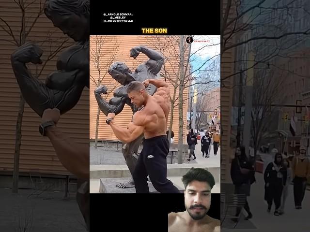 SON VS FATHER ARNOLD POSEFATHER OF BODYBUILDING#arnoldschwarzenegger​#shorts​ #viral​ #edit​ #fyp​