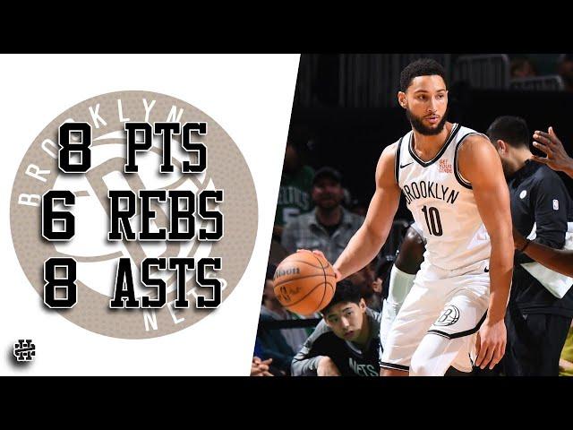 Ben Simmons 8 pts 6 rebs 8 asts vs Celtics 24/25 season