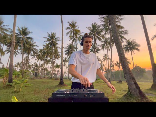 deep house sunrise mix under palm trees