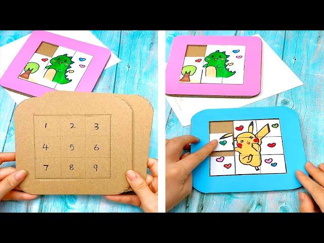 How To Make Interesting Puzzle Game From Cardboard | Cardboard DIY #Shorts