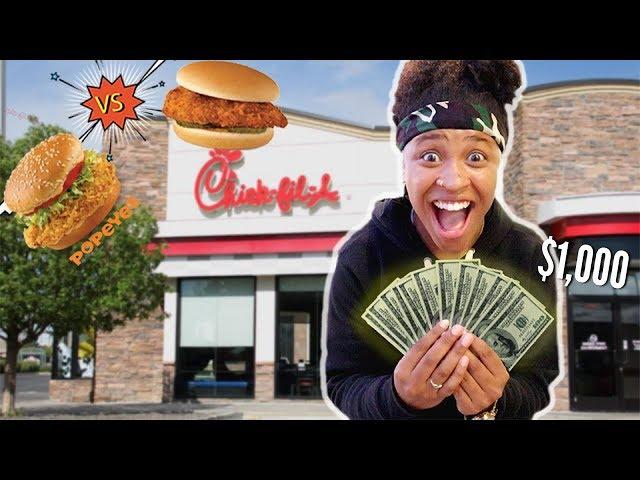 Paying Chick Fil A Workers $1000 if They SPELL My Name And End Beef w/ POPEYES* Give away WINNERS