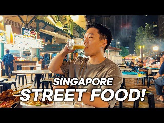 Trying Legendary Late Night Street Food In Singapore! l Lau Pa Sat