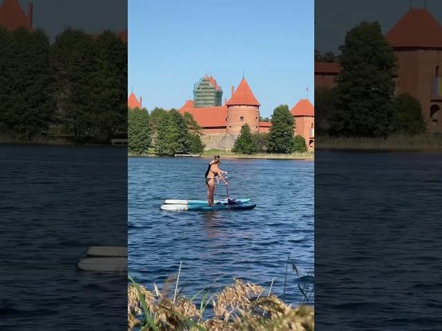 Last joys of summer at the end of August in Trakai, Lithuania #shorts #trakai #lake