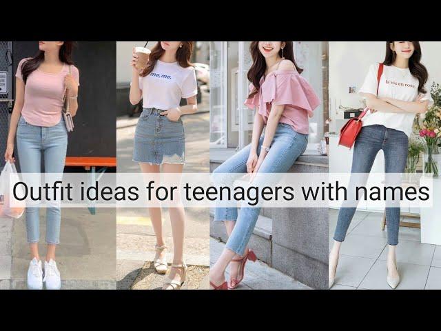 outfit ideas for teenagers with names||THE TRENDY GIRL