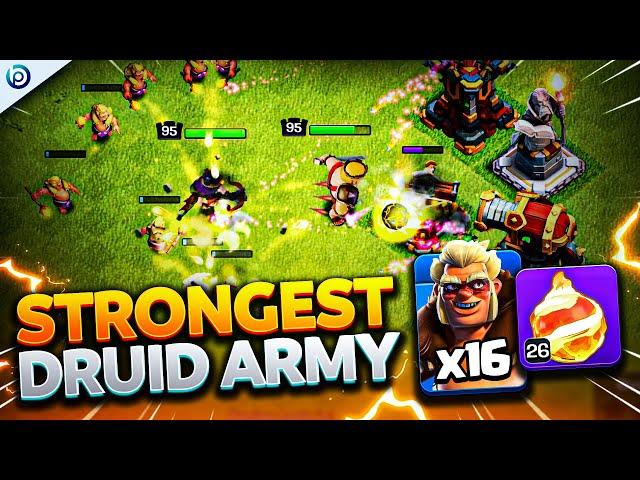 FIREBALL + MASS DRUID BREAKS CoC and IT'S EASY | Best TH16 Attack Strategy Clash of Clans