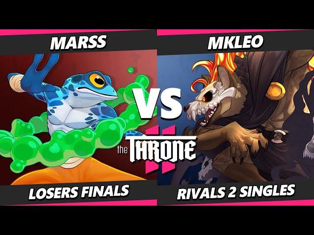 The Throne 2 LOSERS FINALS - Marss (Ranno) Vs. MkLeo (Forsburn) Rivals of Aether 2 - RoA2