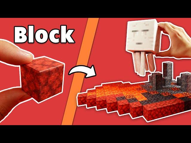 I Made The NETHER With MAGNETIC Minecraft Blocks...