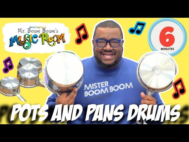 DIY Drums for Kids | Head Shoulders Knees Toes Song | Preschool Music Class with Mr. Boom Boom