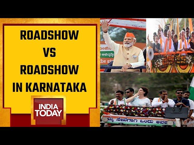 Priyanka Gandhi Conducts A Mega Road Show In Bengaluru's Mahadevapura | Karnataka Elections 2023