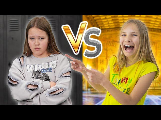 Amelia & Avelina, rich vs poor challenge