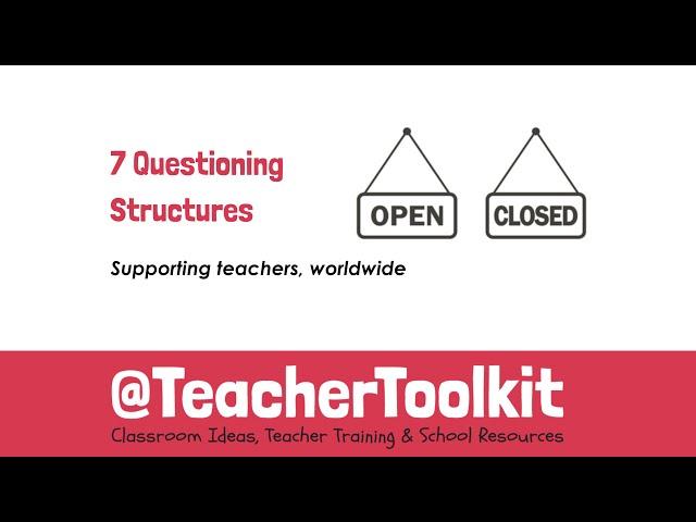  LIVE: Questioning Strategies by @TeacherToolkit