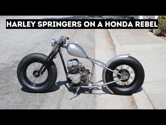 Honda Rebel 250 Bobber Build Part 4 | How I Got the Springers to Fit