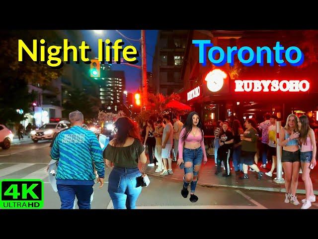 【4K】SATURDAY NIGHT ON KING STREET | DOWNTOWN TORONTO NIGHT LIFE