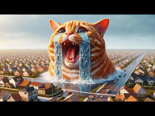 Giant Cat can't Stop Crying! #cat #giant #aicat