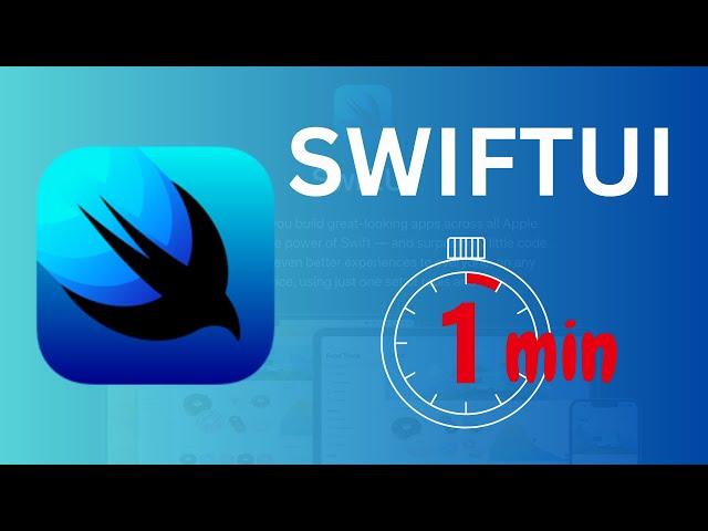 SwiftUI in 1 Minute | What is SwiftUI? | SwiftUI Explanation