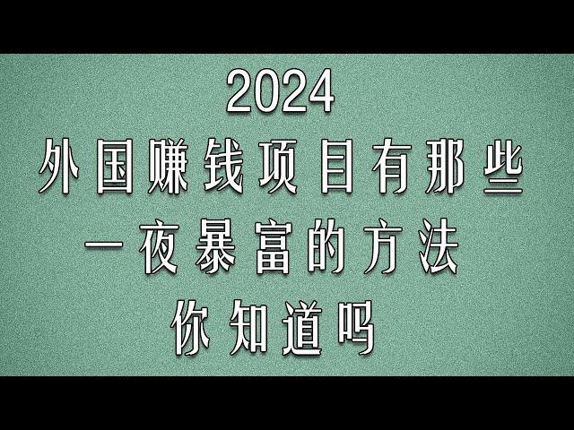 2024国外网赚项目有哪些