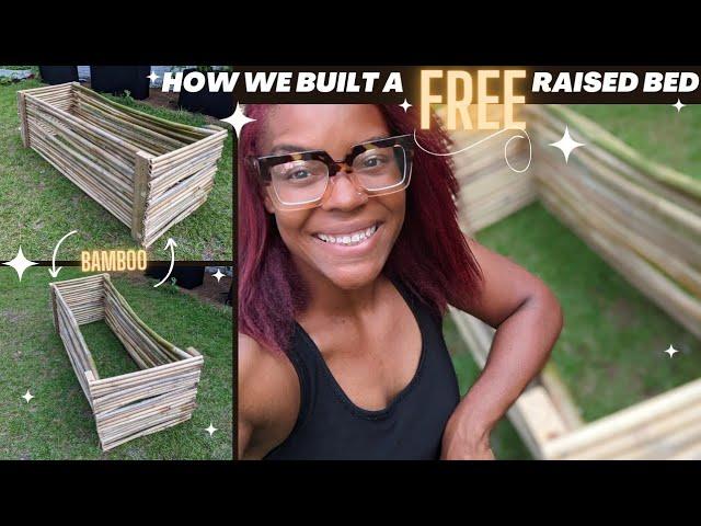 BAMBOO Raised Garden Bed| Garden VLOG #growyourownfood #gardening #raisedbedgardening #bamboo