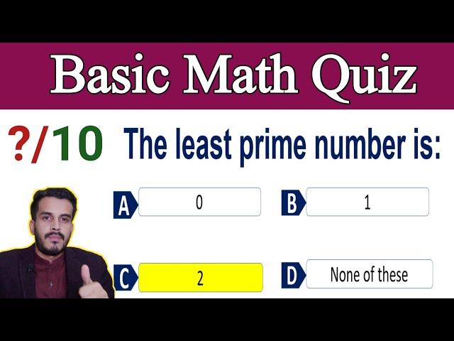Basic Mathematics 10 Mcqs base Quiz|Hub of iQ Gk|