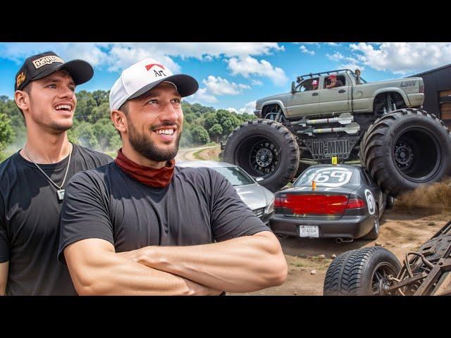 Demolition Derby With WhistlinDiesel $1,000,000 Monster Truck!! | The Night Shift