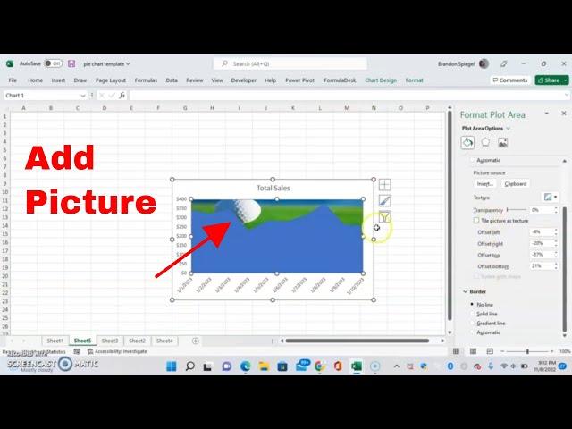 How to Add a Picture to a Chart Background in Microsoft Excel! #tutorial #howto #trending #msexcel