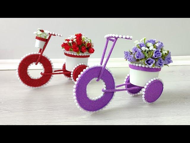 Amazing Mini Bike  DIY Decorative Tricycle  Gift ideas Easy Foam Sheet Crafts ideas