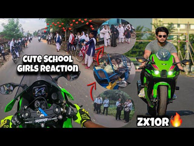 Zx10r School Cute Girls ReactionZx10r Tabahi ReactionTop Speed!