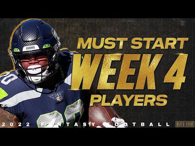 2022 Fantasy Football - Week 4 Must Start Players